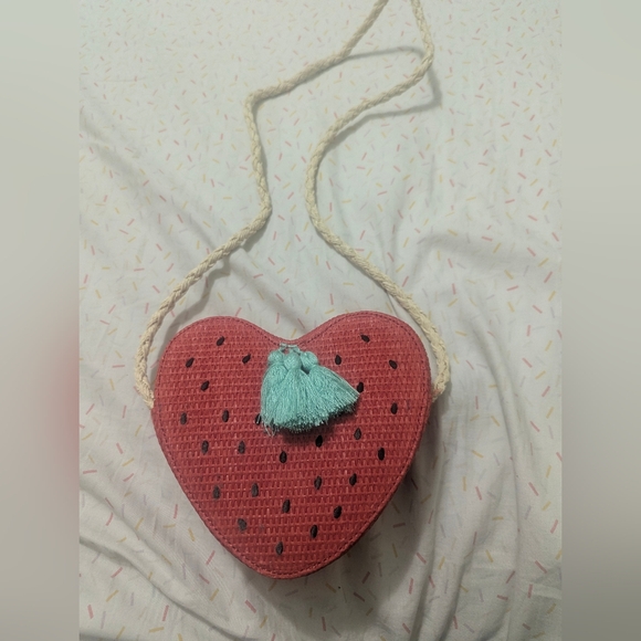 Cat & Jack Strawberry Heart Purse - Picture 1 of 2